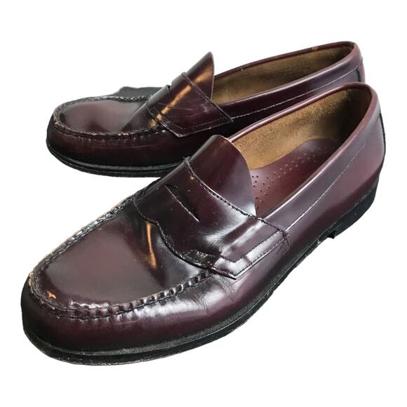 GH Bass & Co Penny Loafers Mens 10 Weejuns Brown Genuine Leather Shoes Slip-On - Picture 3 of 9